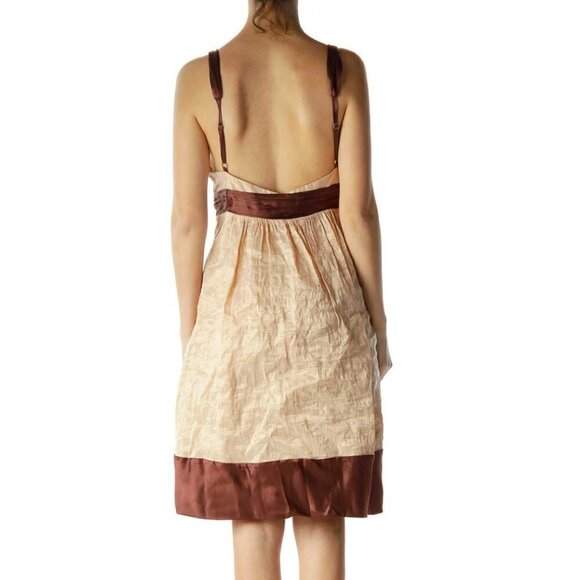 BCBG MaxAzria Pink Textured Cocktail Dress with Bow - Picture 2 of 3